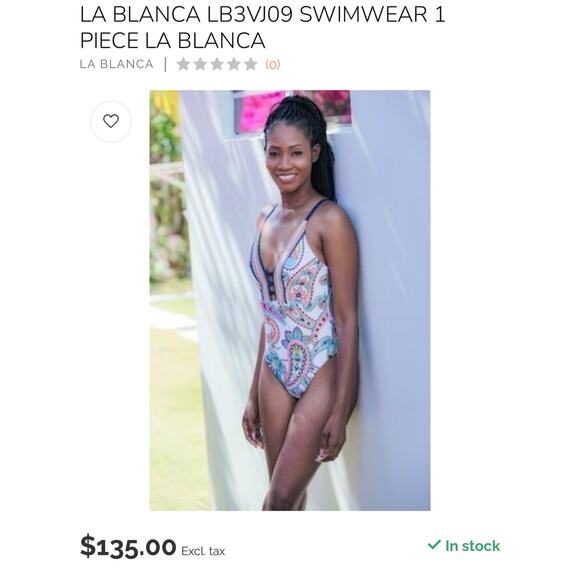 *SOLD* NWT! La Blanca One Piece Pave the Way Paisley Swimsuit - Size 14 - Picture 8 of 9